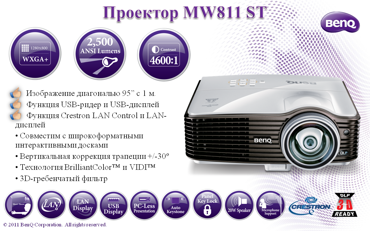 проектор benq  mw811st